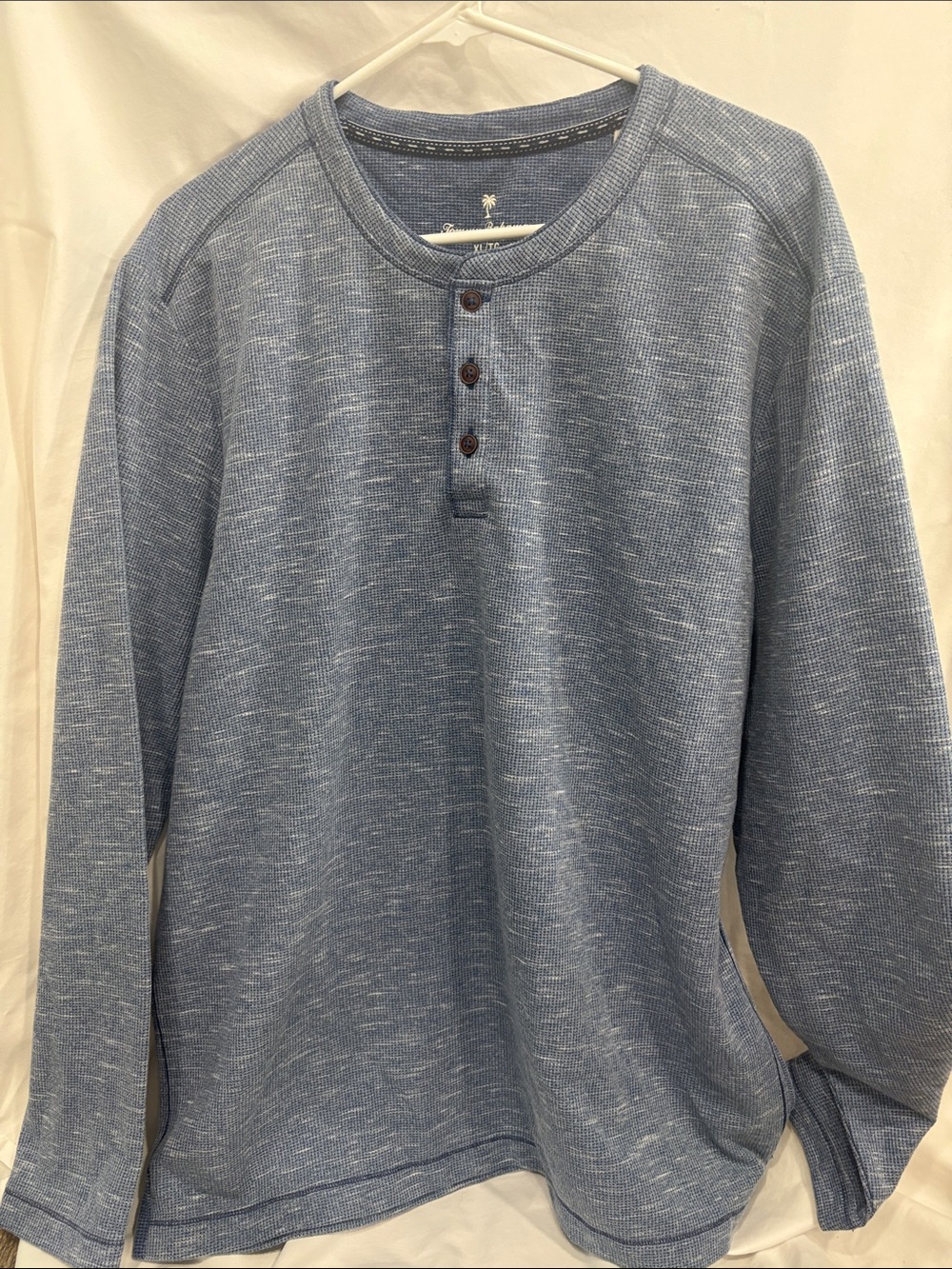 Tommy Bahama Light Blue Henley Long-Sleeve Shirt
